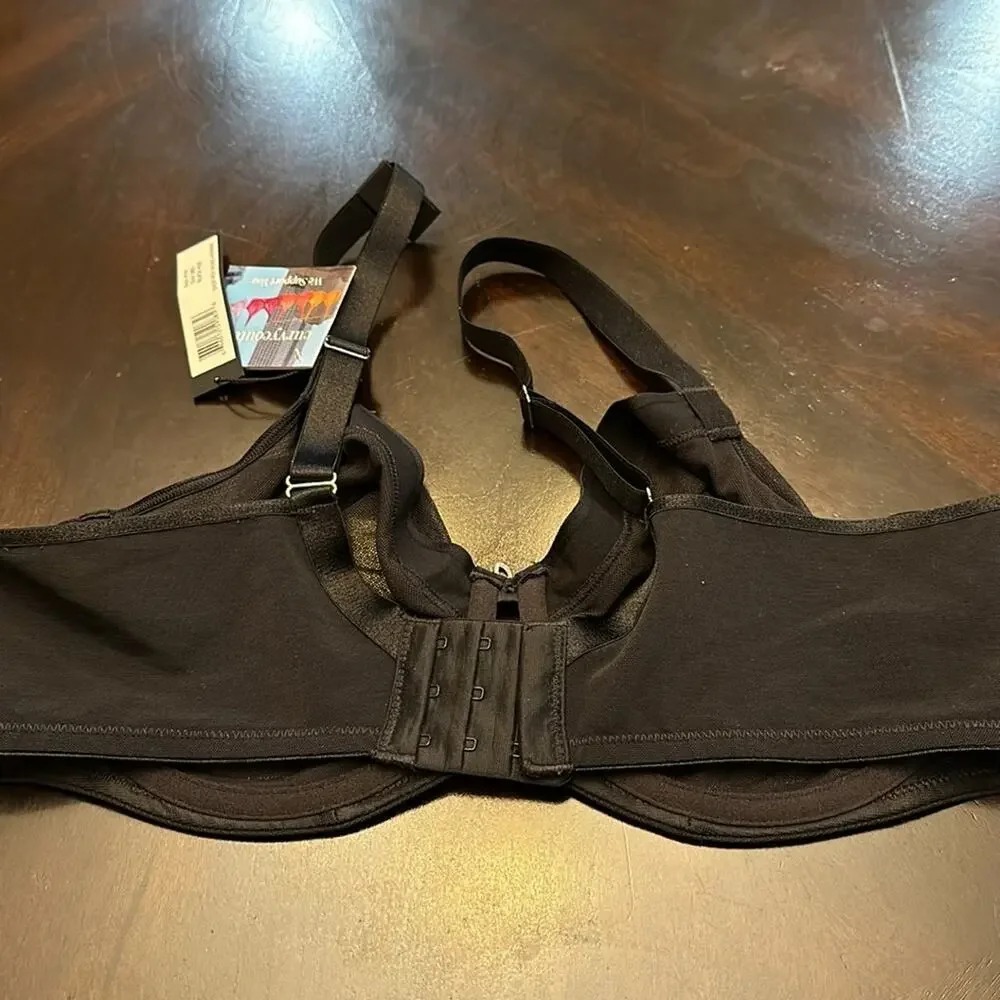 Curvy couture sheer mesh unlined underwire bra size 38 D NWT